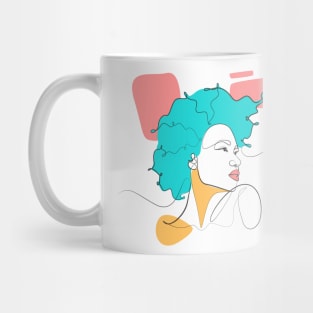 Afro Women in Lineart Mug